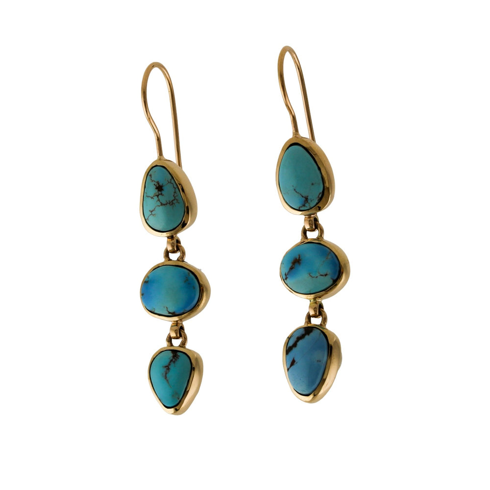 
                      
                        14K "Desert Skies" Vibrant Blue Turquoise Earrings - Kingdom Jewelry
                      
                    