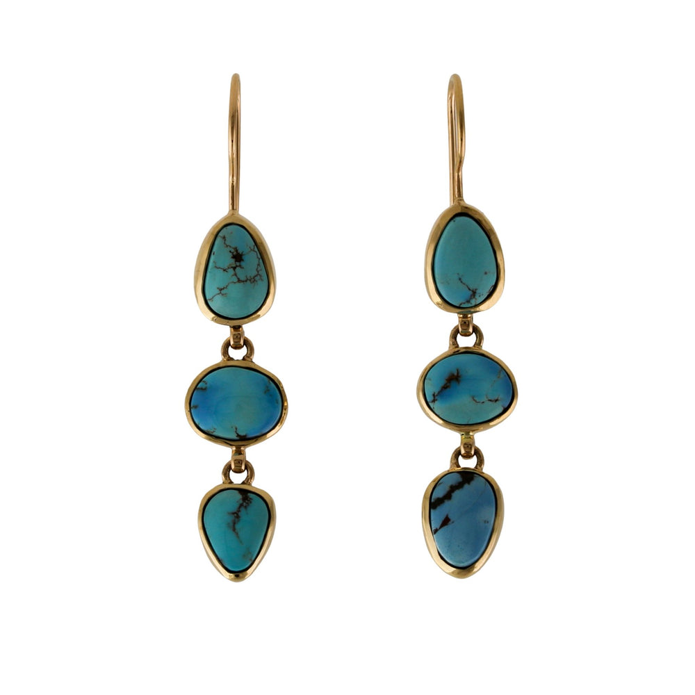 
                      
                        14K "Desert Skies" Vibrant Blue Turquoise Earrings - Kingdom Jewelry
                      
                    