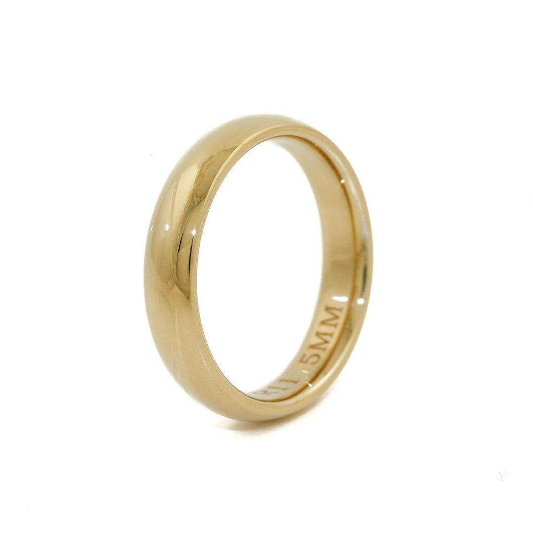 14k Gold 5mm Round-Edge Band - Kingdom Jewelry