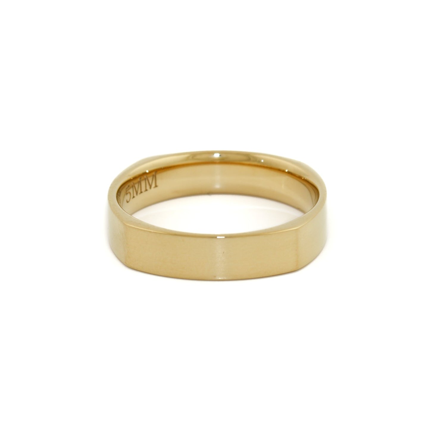 14k Gold 5mm Square Wedding Band - Kingdom Jewelry