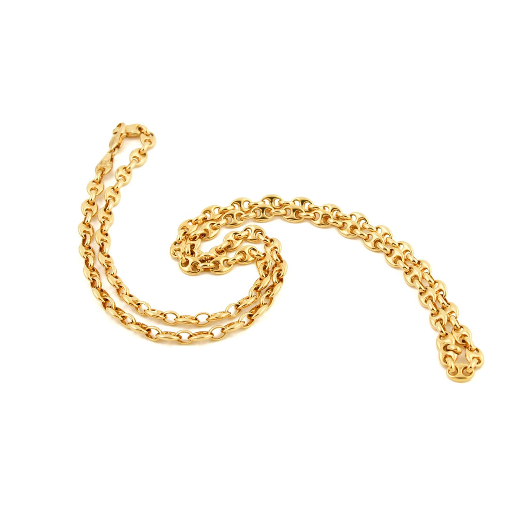 14k Gold Contemporary Gucci Slim Link Necklace - Kingdom Jewelry