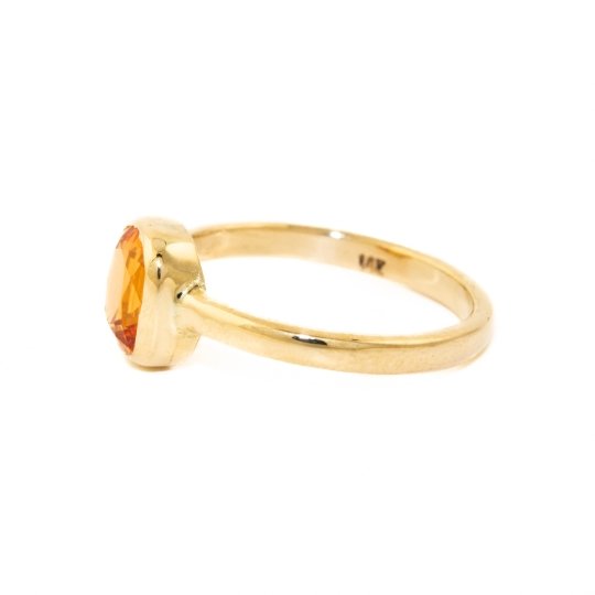 
                      
                        14k Gold Cushion Cut Mandarin Garnet Ring - Kingdom Jewelry
                      
                    