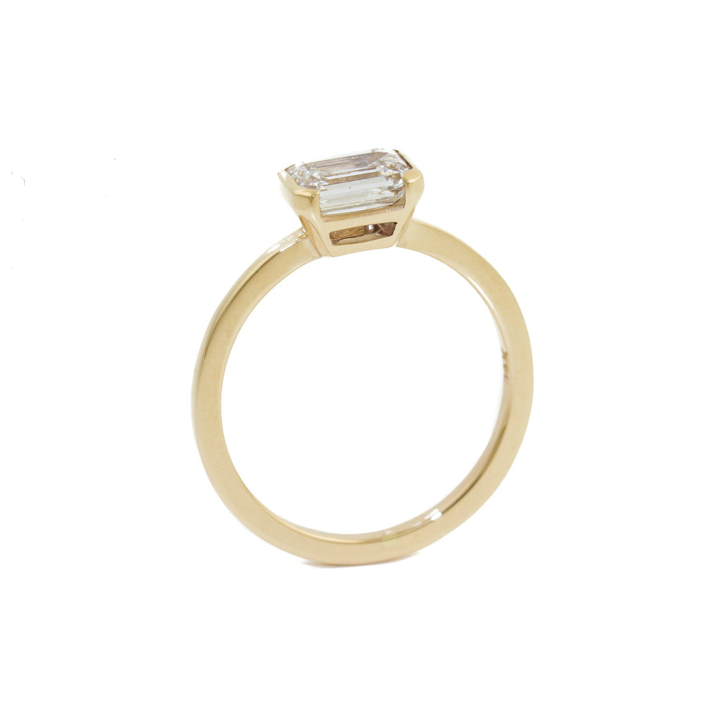 
                      
                        14K Gold Emerald Cut Solitaire Lab Diamond Ring - Kingdom Jewelry
                      
                    