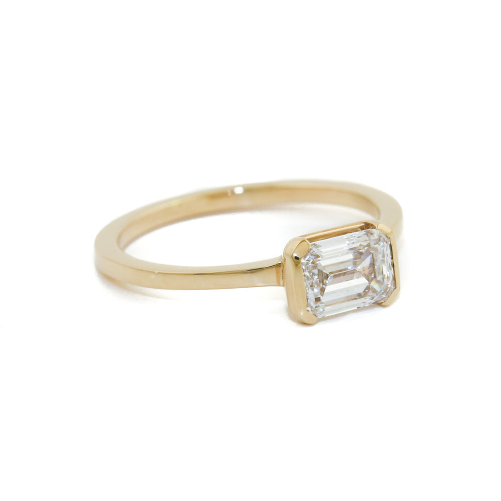 
                      
                        14K Gold Emerald Cut Solitaire Lab Diamond Ring - Kingdom Jewelry
                      
                    