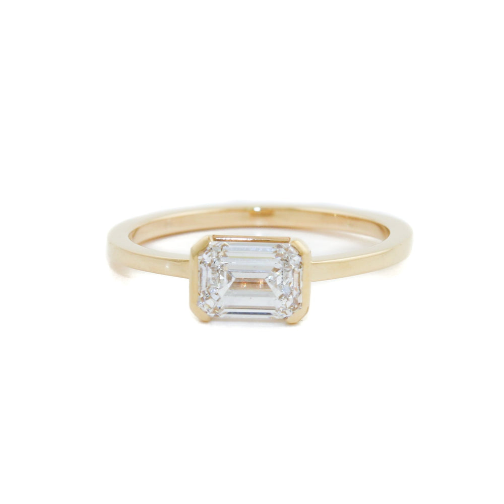 
                      
                        14K Gold Emerald Cut Solitaire Lab Diamond Ring - Kingdom Jewelry
                      
                    