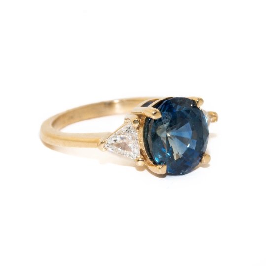 14K Gold Juicy Sapphire Engagement Ring - Kingdom Jewelry