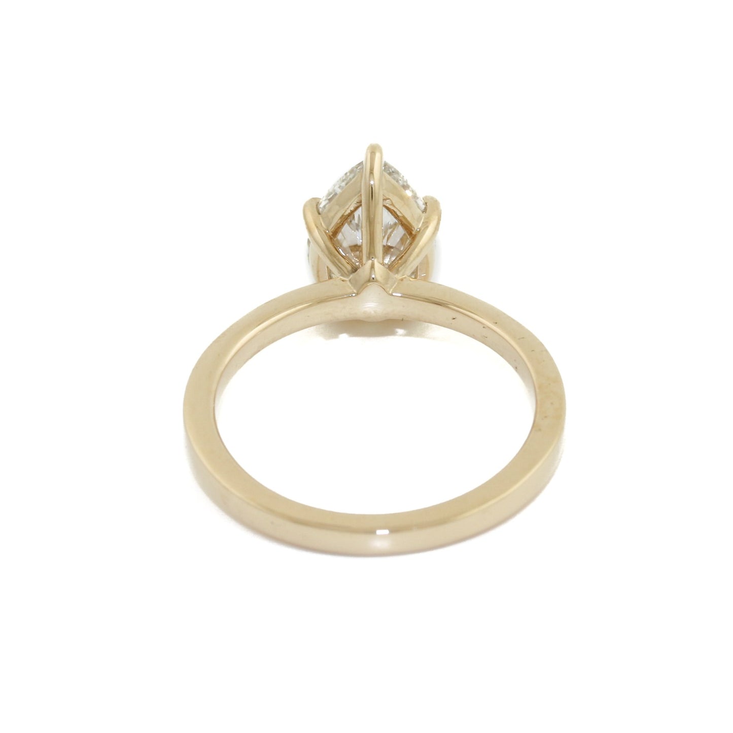 14K Gold Marquise Solitaire Diamond Ring - Kingdom Jewelry