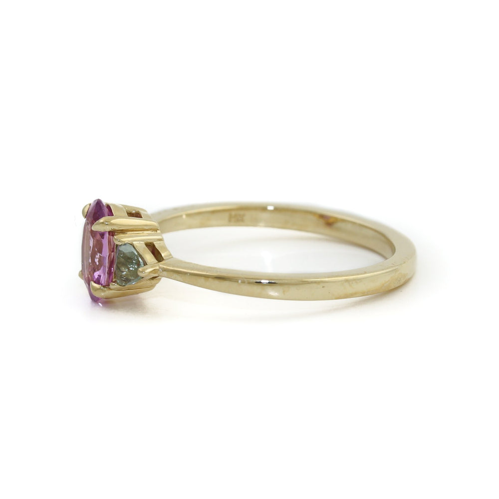 
                      
                        14K Gold Pink & Teal Sapphire Ring - Kingdom Jewelry
                      
                    