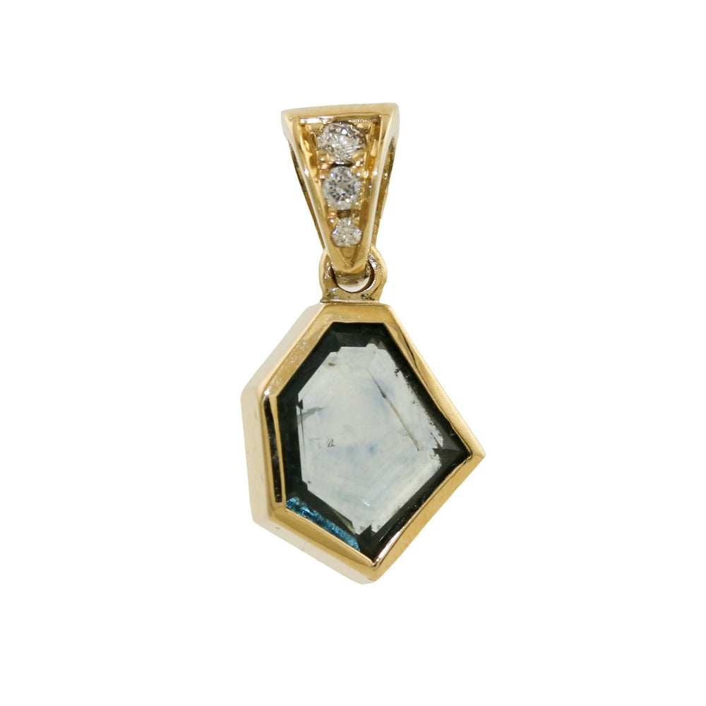 
                      
                        14k Gold Portrait Montana Sapphire x Diamond Pendant - Kingdom Jewelry
                      
                    