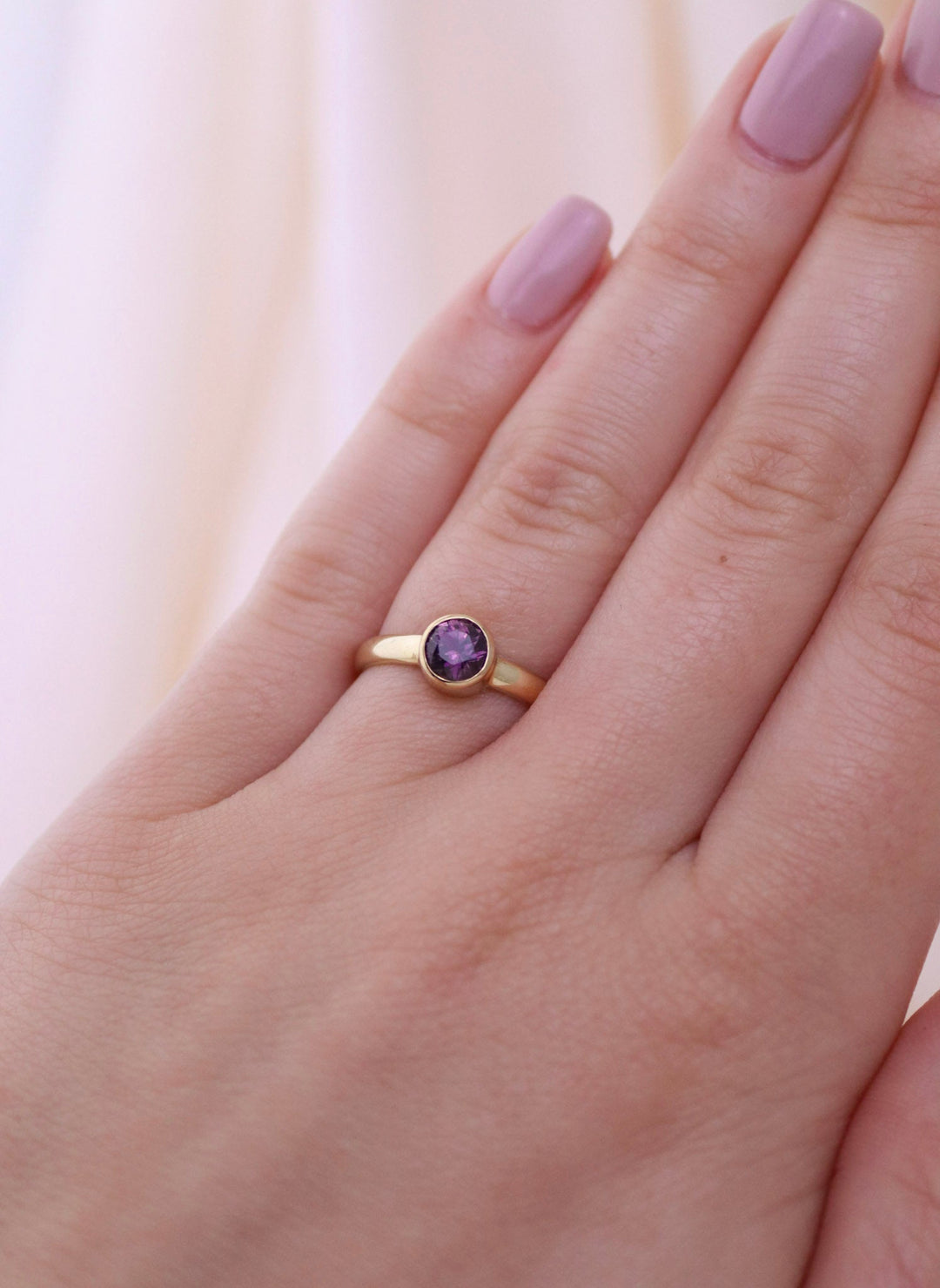 14K Gold Purple Sapphire Ring - Kingdom Jewelry