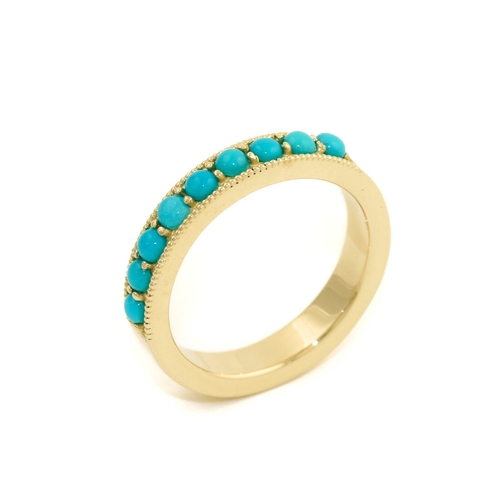 
                      
                        14K Gold Sleeping Beauty Turquoise Channel Band - Kingdom Jewelry
                      
                    