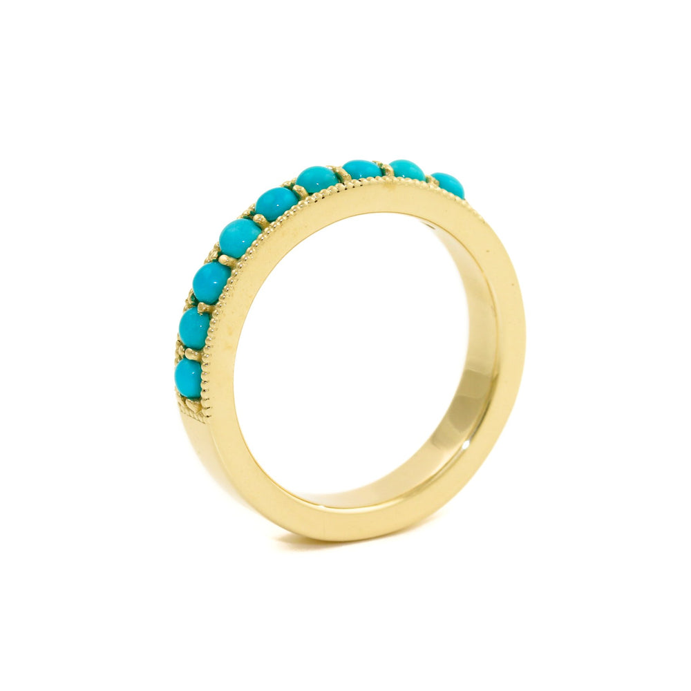 
                      
                        14K Gold Sleeping Beauty Turquoise Channel Band - Kingdom Jewelry
                      
                    