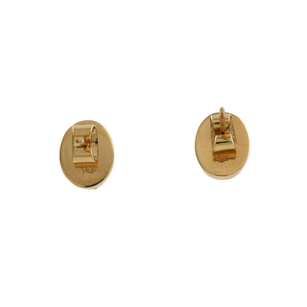 14K Gold Sleeping Beauty Turquoise Studs - Kingdom Jewelry