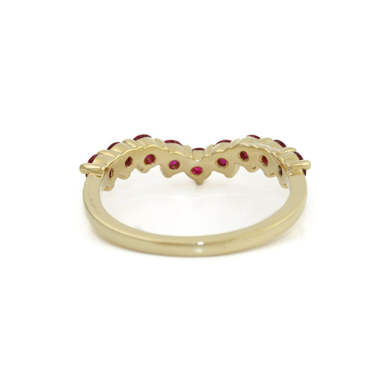 14K Gold Tiara Ruby Ring - Kingdom Jewelry