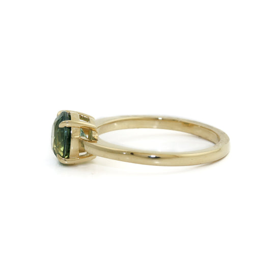 14k Gold x Madagascan Sapphire Prong-Set Engagement - Kingdom Jewelry
