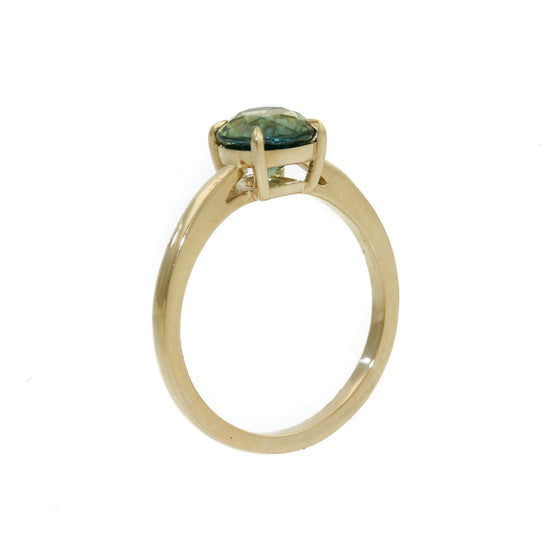 14k Gold x Madagascan Sapphire Prong-Set Engagement - Kingdom Jewelry