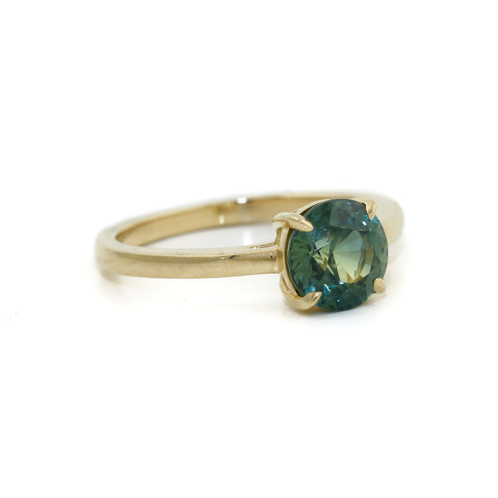 14k Gold x Madagascan Sapphire Prong-Set Engagement - Kingdom Jewelry