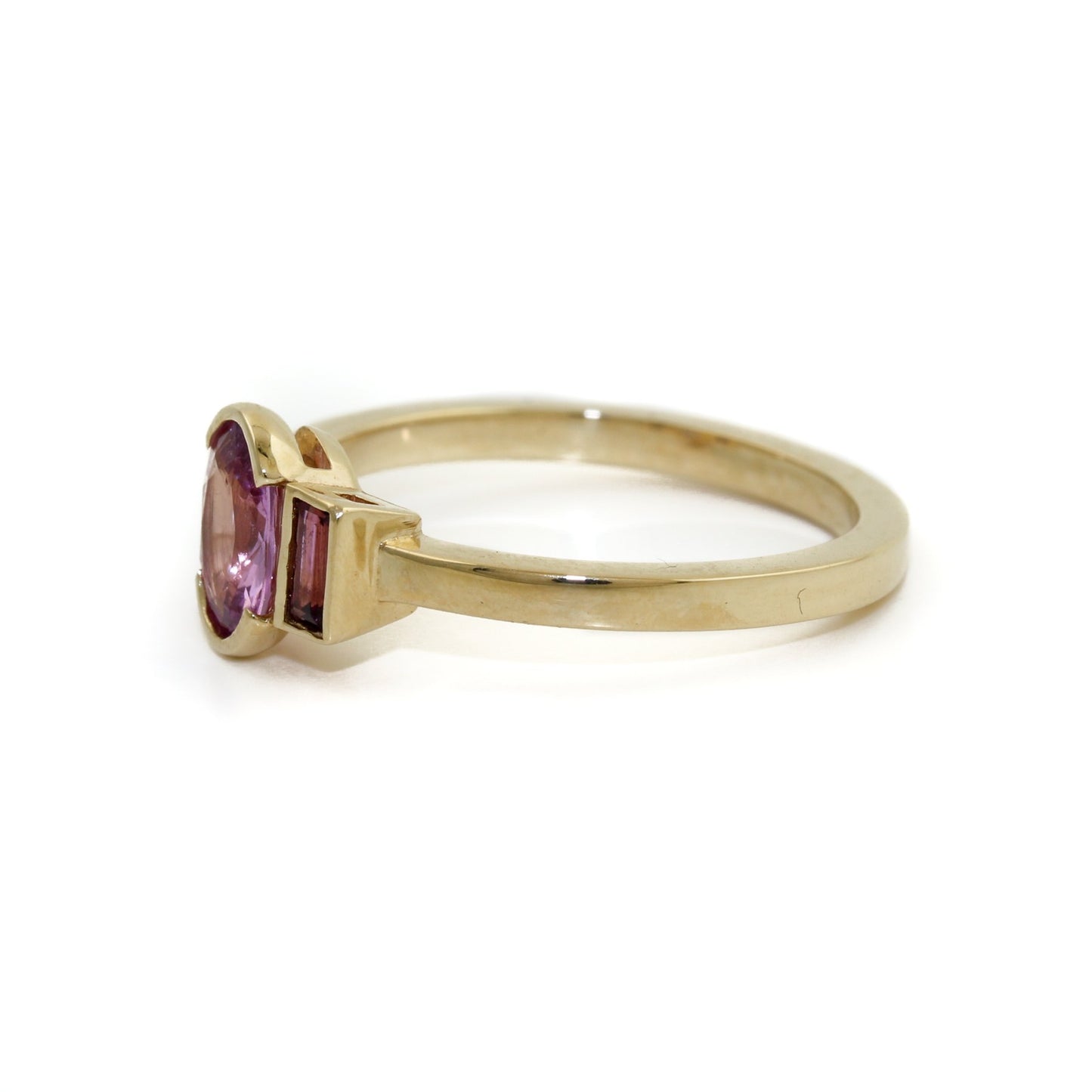14k Gold x Pink Sapphire & Grape Garnet Engagement - Kingdom Jewelry