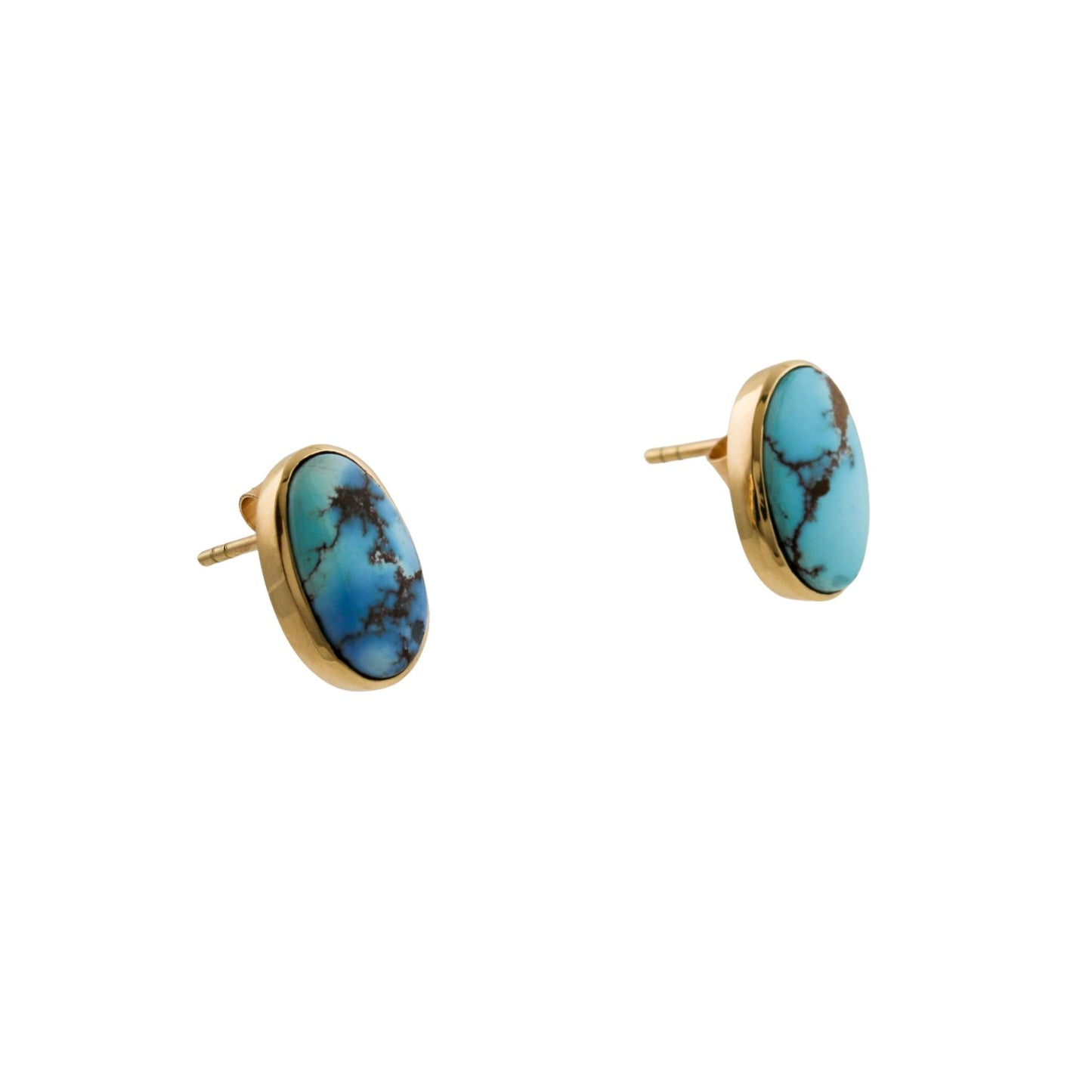 14k Golden Hills Turquoise Studs - Kingdom Jewelry
