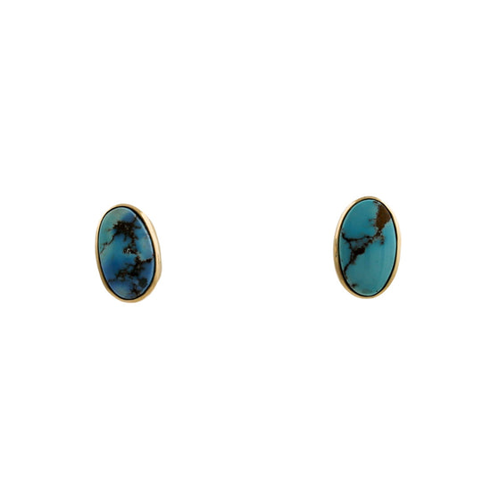 14k Golden Hills Turquoise Studs - Kingdom Jewelry