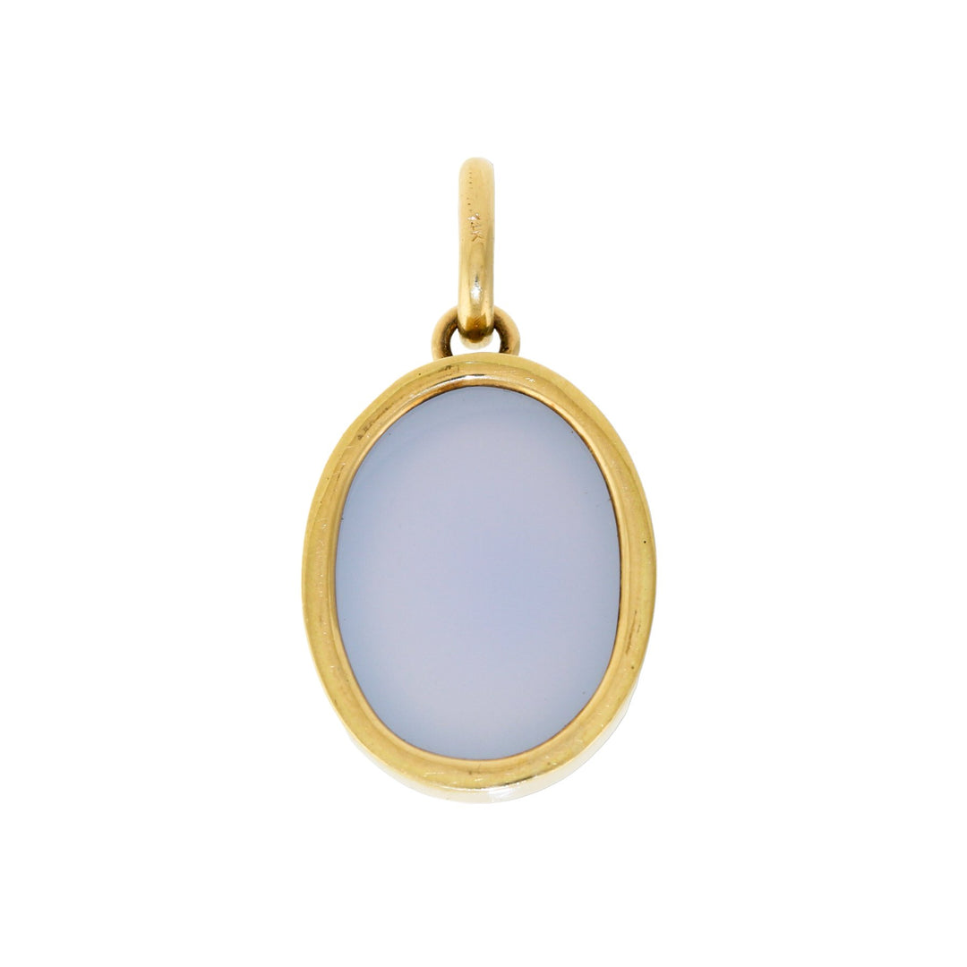 14k Holly Blue Chalcedony Pendant by Kingdom - Kingdom Jewelry