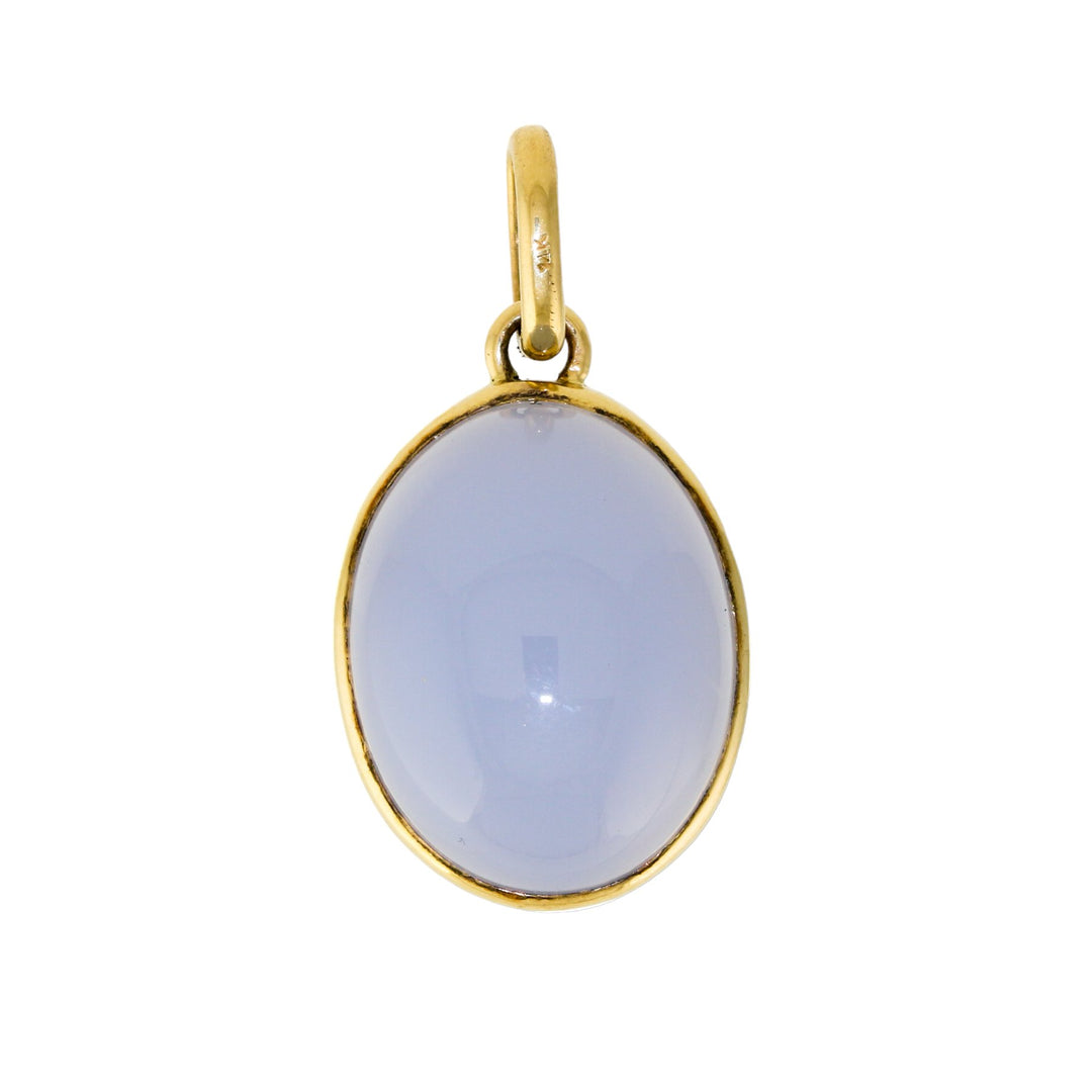 14k Holly Blue Chalcedony Pendant by Kingdom - Kingdom Jewelry