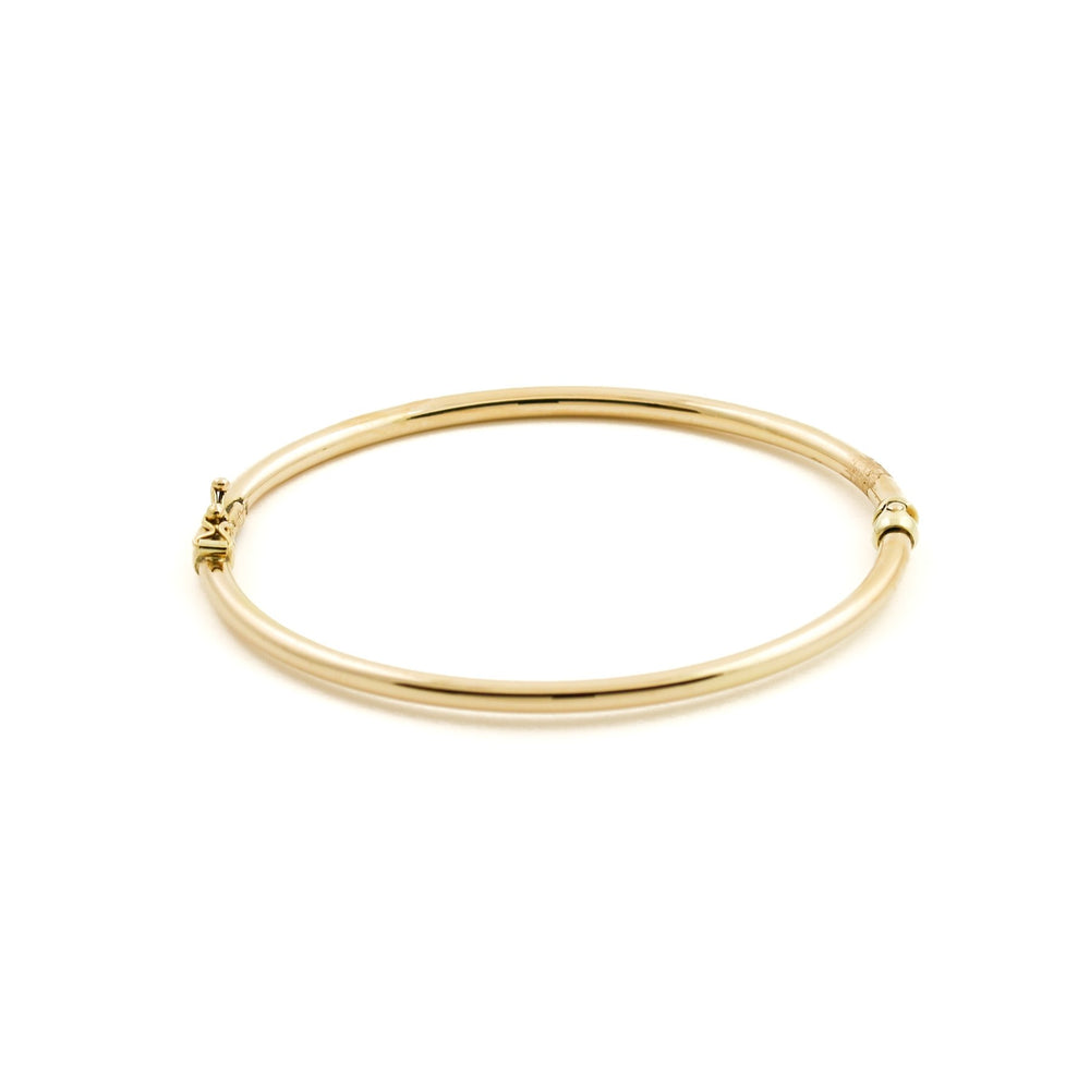 14k Oval Hinge Tube Bangle - Kingdom Jewelry