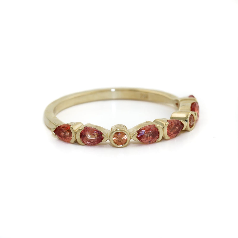 
                      
                        14k Padparadscha Peach Sapphire Band - Kingdom Jewelry
                      
                    