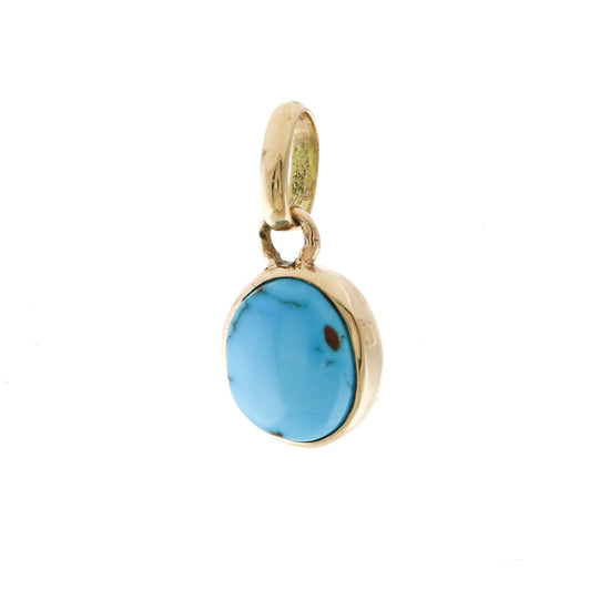 14k Petite Egyptian Turquoise Pendant - Kingdom Jewelry