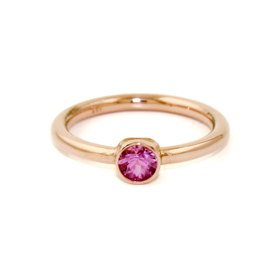 14K Rose Gold Pink Sapphire Ring - Kingdom Jewelry