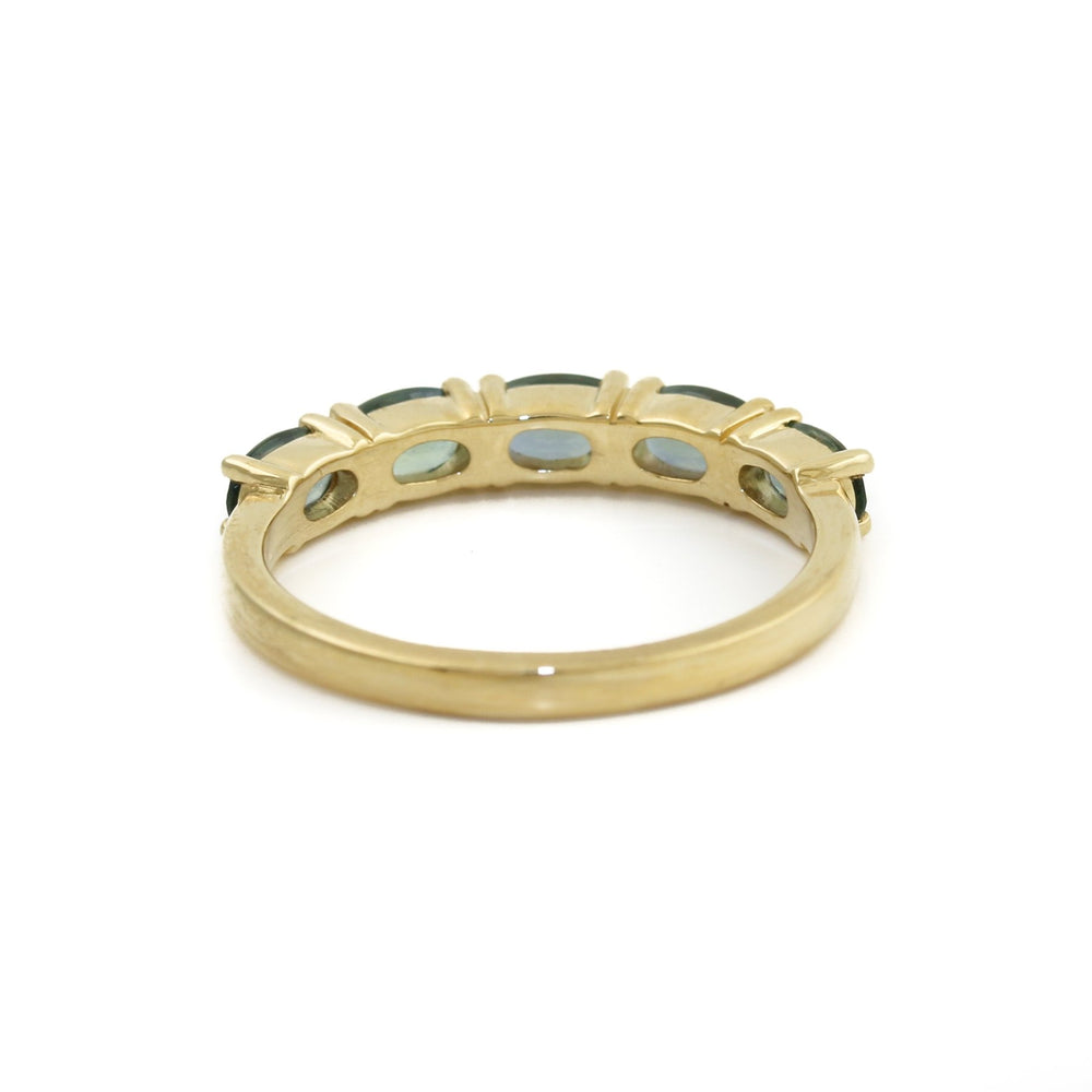 
                      
                        14K Teal Oval Sapphire Band - Kingdom Jewelry
                      
                    