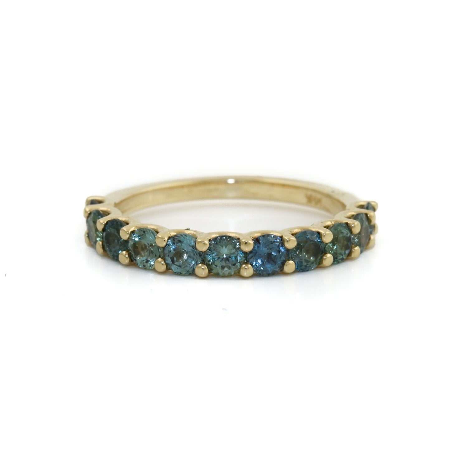 14k Teal Sapphire Band - Kingdom Jewelry