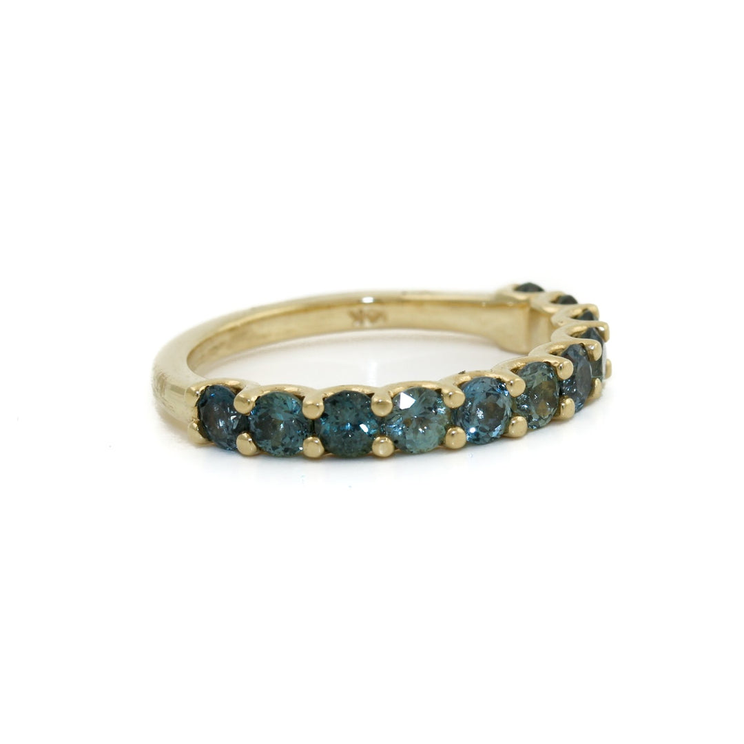 14k Teal Sapphire Band - Kingdom Jewelry