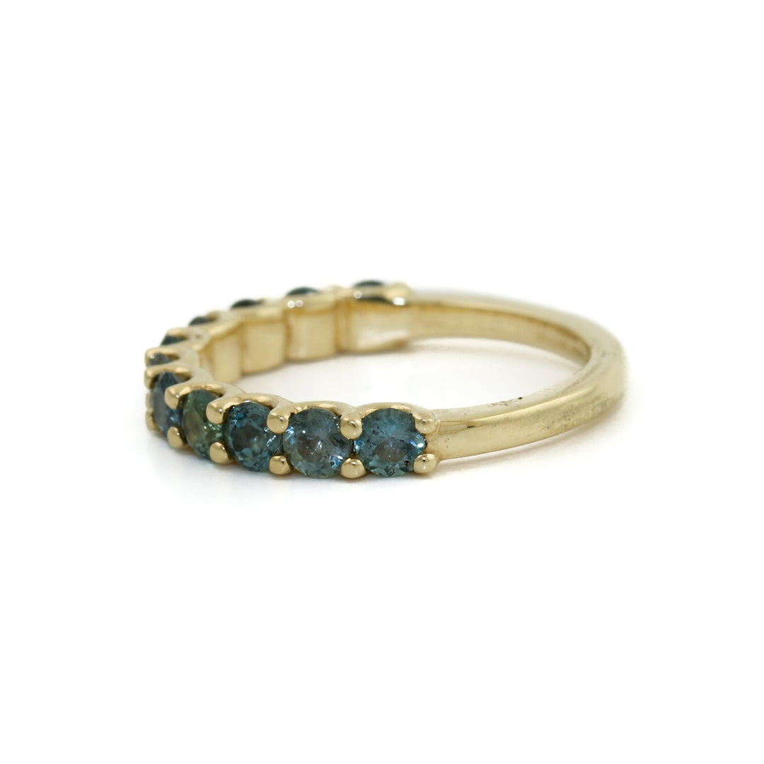 14k Teal Sapphire Band - Kingdom Jewelry