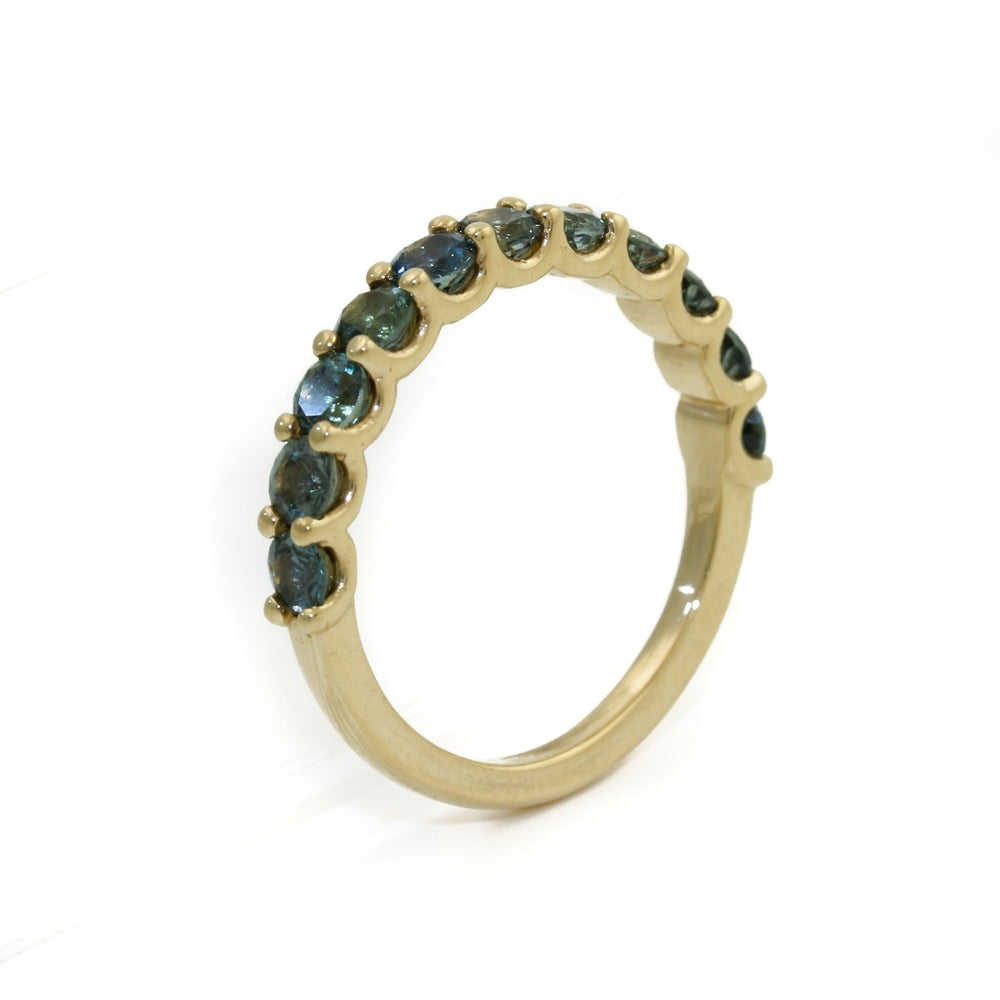 14k Teal Sapphire Band - Kingdom Jewelry