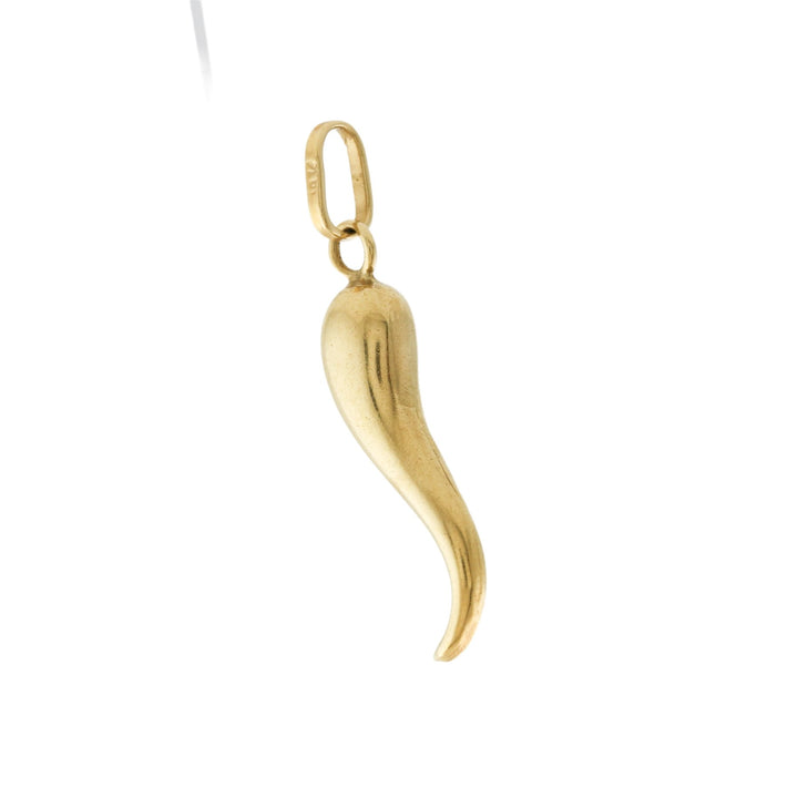 14k Vintage Cornicello Pendant - Kingdom Jewelry