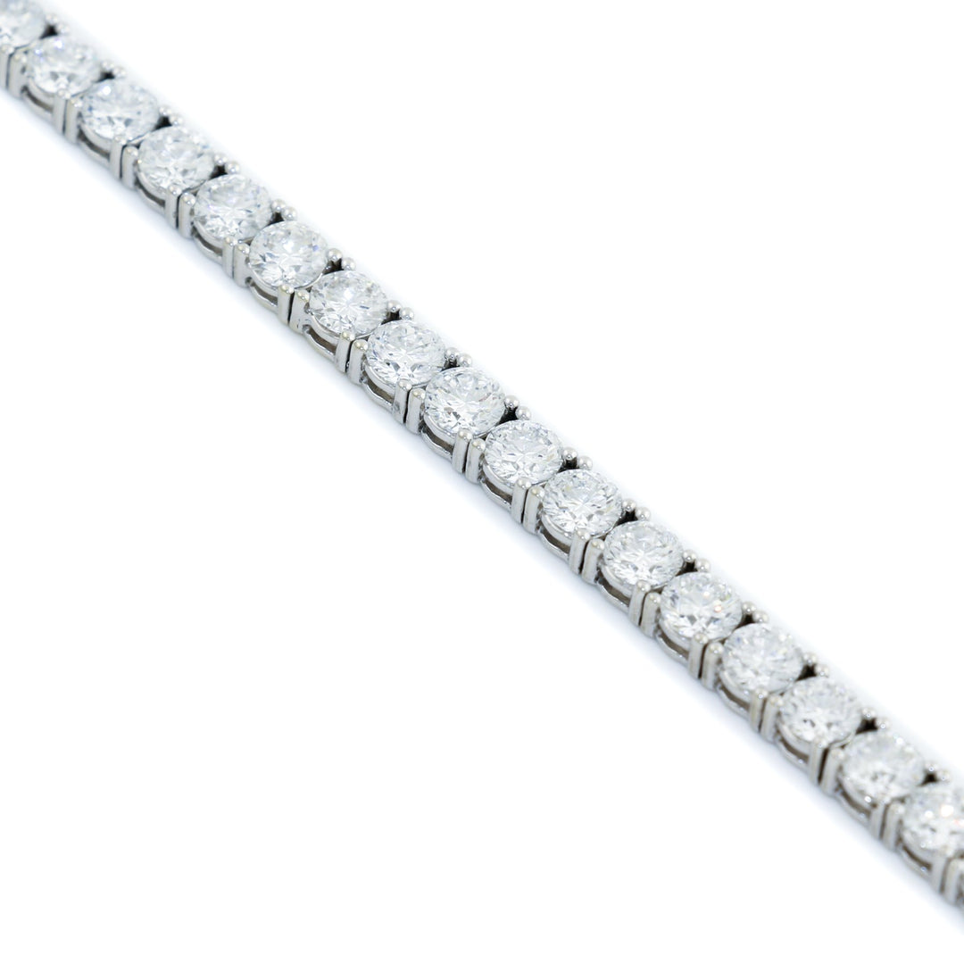 14K White Gold Lab Diamond Tennis Bracelet - Kingdom Jewelry