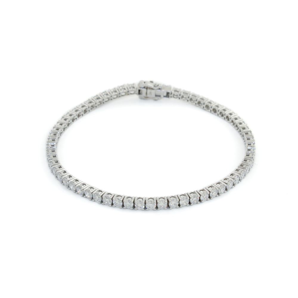 14K White Gold Lab Tennis Bracelet 2mm - Kingdom Jewelry