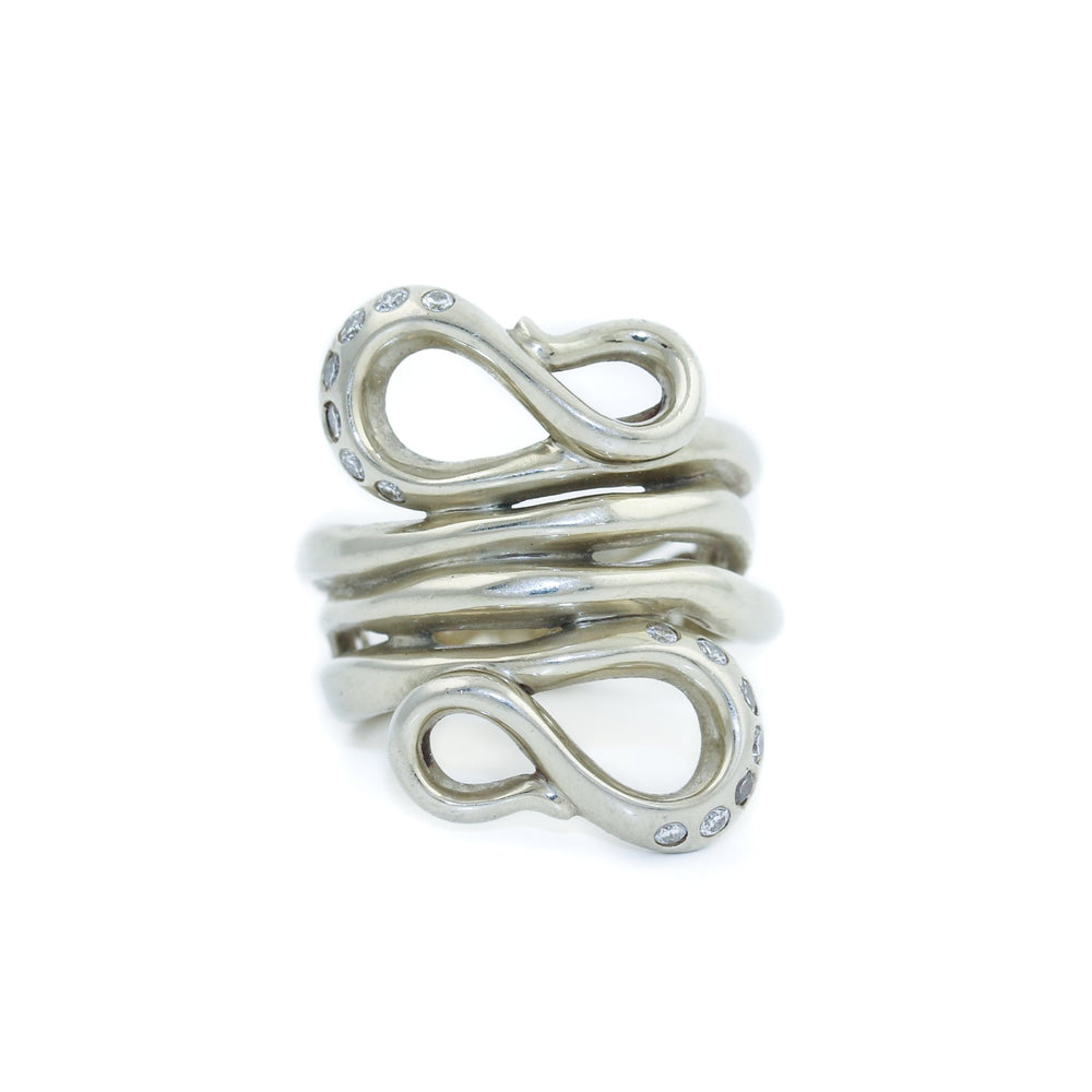 
                      
                        14K White Gold Snake Ring x Diamonds - Kingdom Jewelry
                      
                    