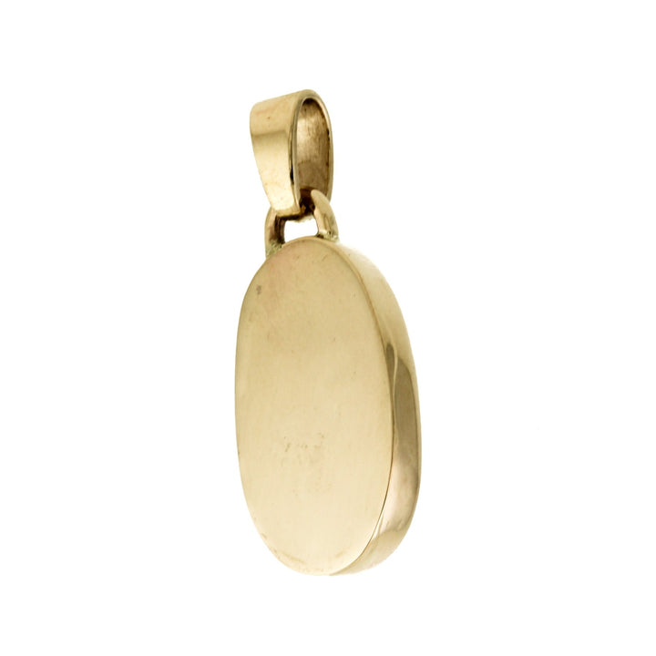 14K x Egyptian Turquoise Ellipse Pendant - Kingdom Jewelry