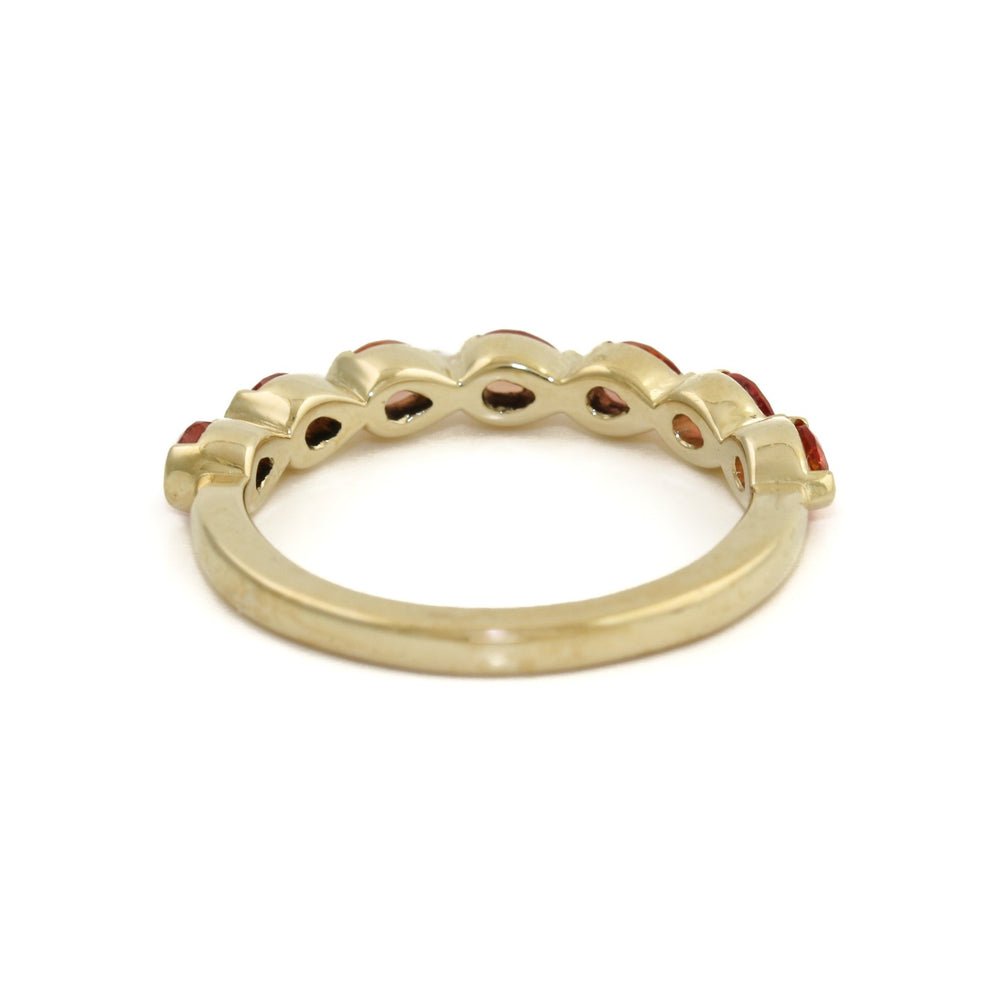 
                      
                        14K x Pear-Cut Padparadscha Channel Set Band - Kingdom Jewelry
                      
                    