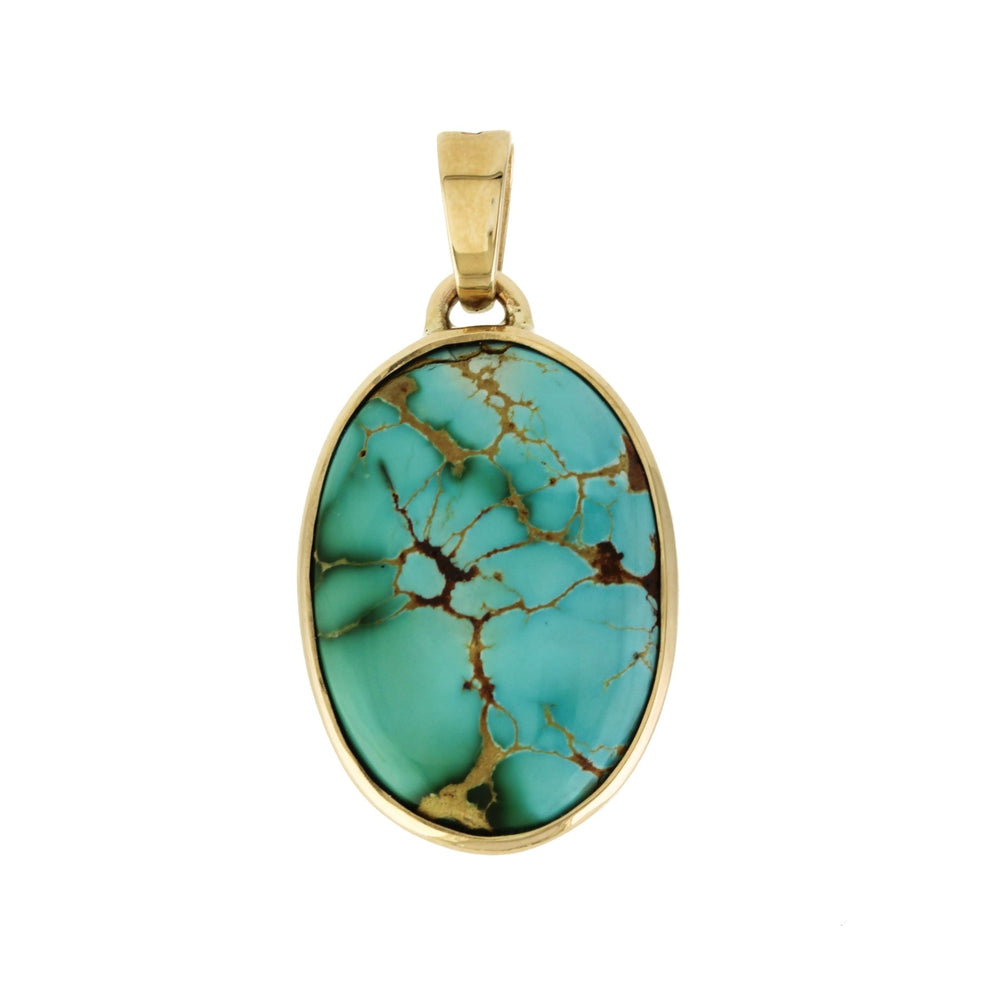 
                      
                        14K x Royston Turquoise Oval Pendant - Kingdom Jewelry
                      
                    