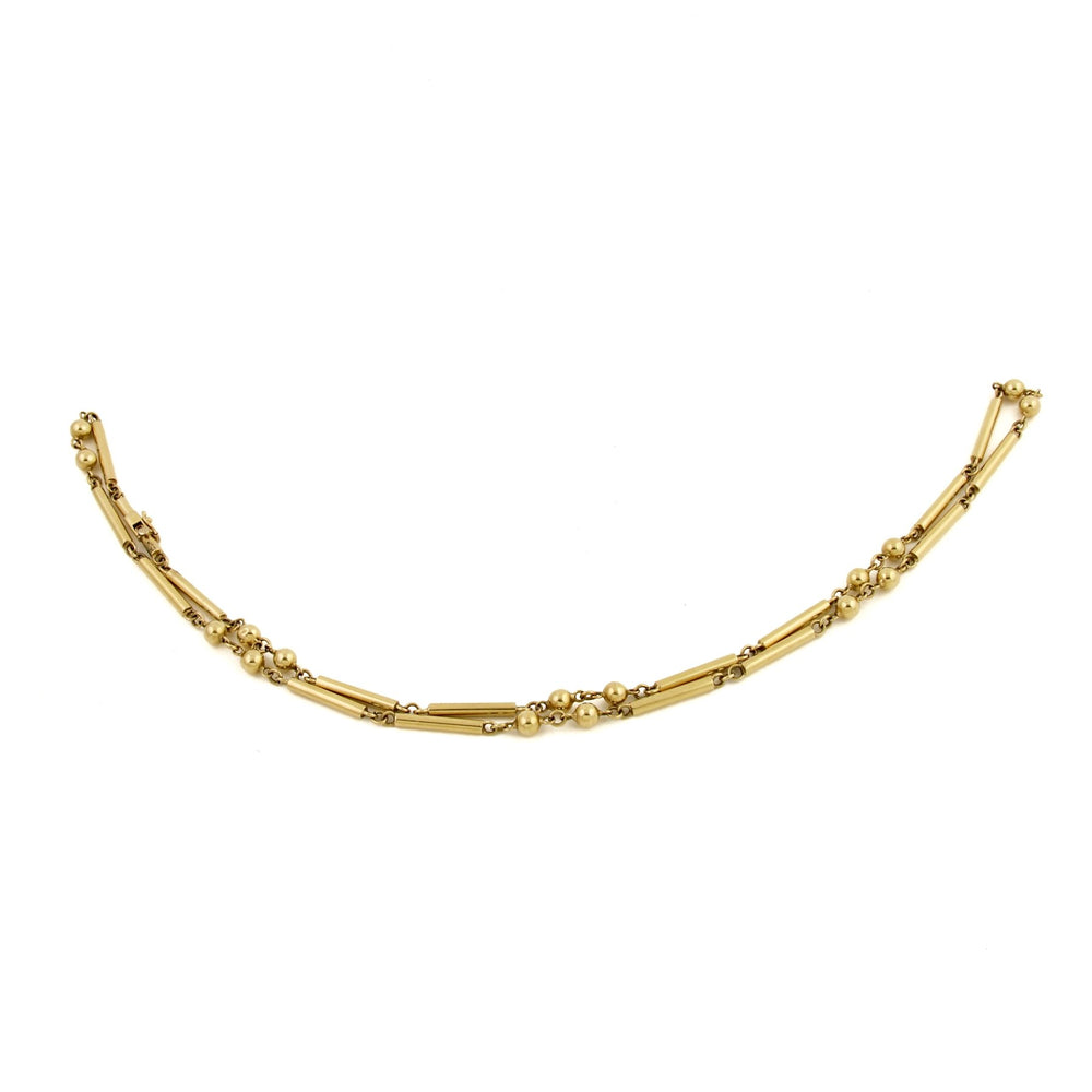 
                      
                        14k Yellow Gold Bead & Cylinder Link Chain Necklace - Kingdom Jewelry
                      
                    