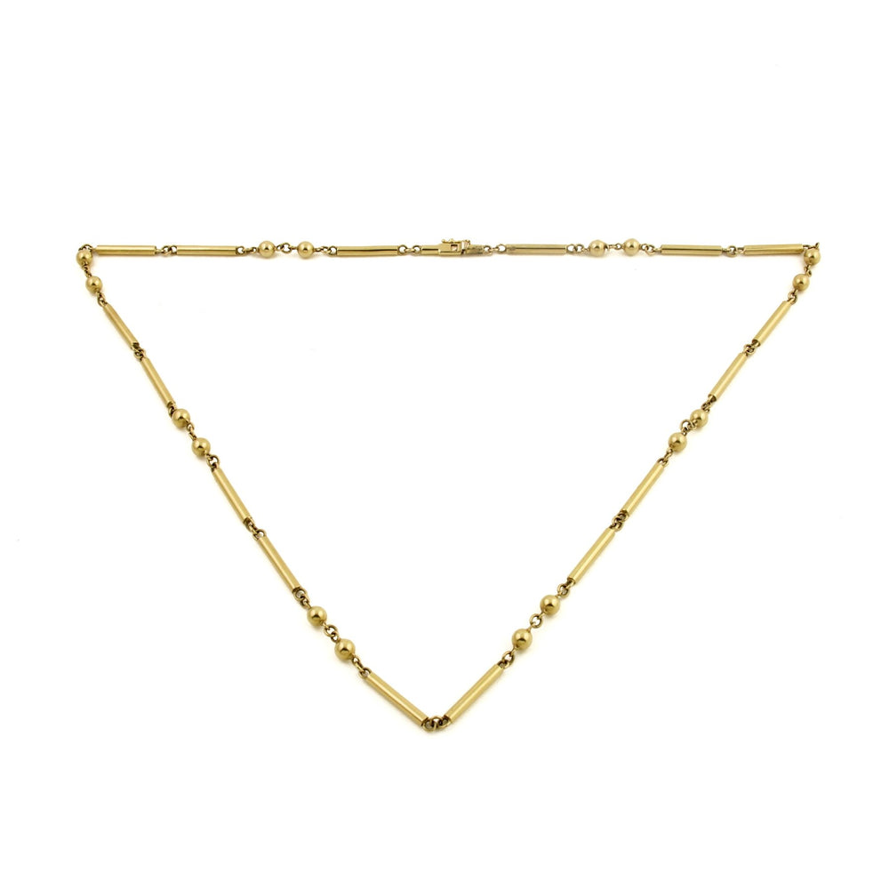 
                      
                        14k Yellow Gold Bead & Cylinder Link Chain Necklace - Kingdom Jewelry
                      
                    