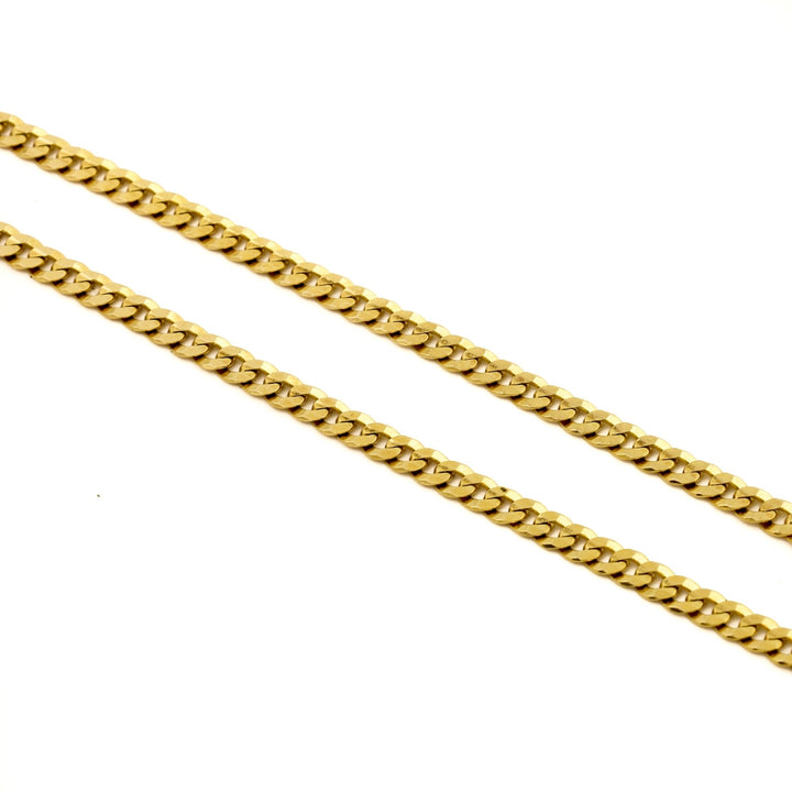 14k Yellow Gold Curb Link Chain Necklace - Kingdom Jewelry
