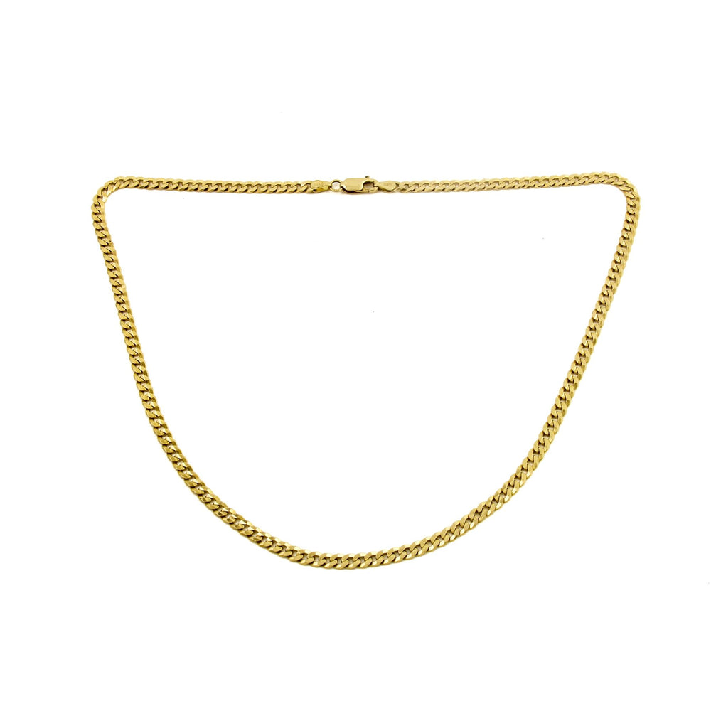 14k Yellow Gold Curb Link Chain Necklace - Kingdom Jewelry