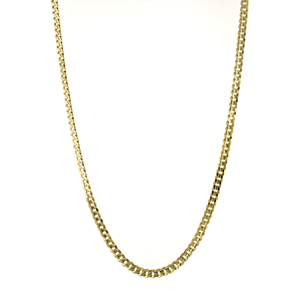 14k Yellow Gold Curb Link Chain Necklace - Kingdom Jewelry