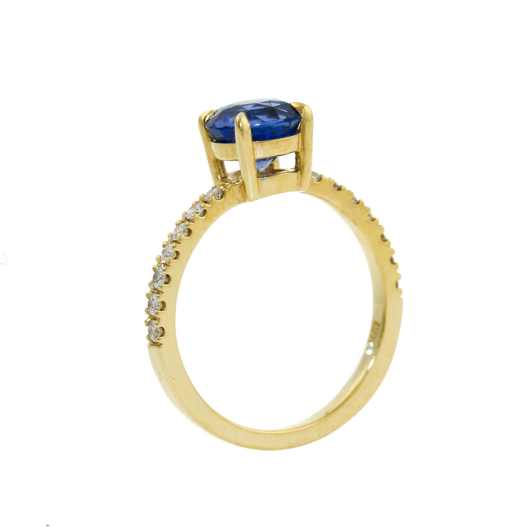 18 KT Gold x Round-Cut "Despina" Engagement - Kingdom Jewelry