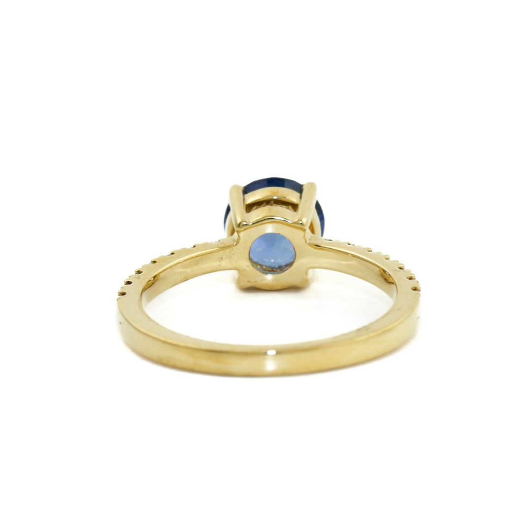 18 KT Gold x Round-Cut "Despina" Engagement - Kingdom Jewelry