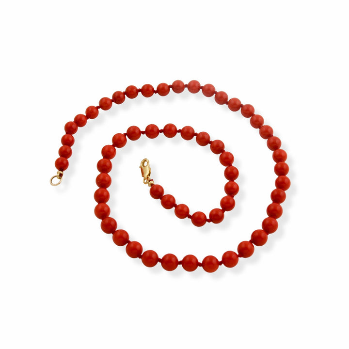 18" Red Angel Beaded Necklace x 10k Clasp - Kingdom Jewelry